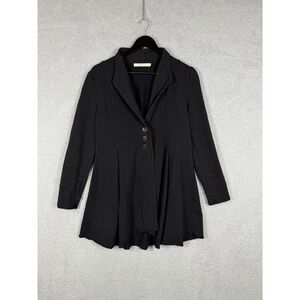 Testimony Los Angeles Women's Sz S French Terry Button Up Victorian Jacket Black